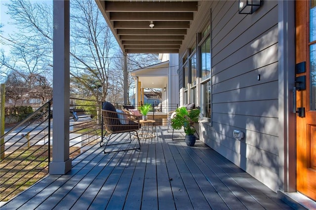 view of wooden deck