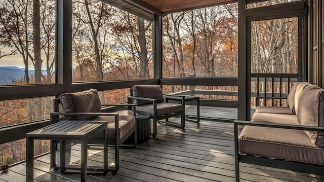 view of sunroom