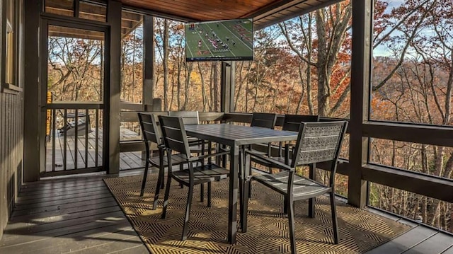 view of sunroom / solarium