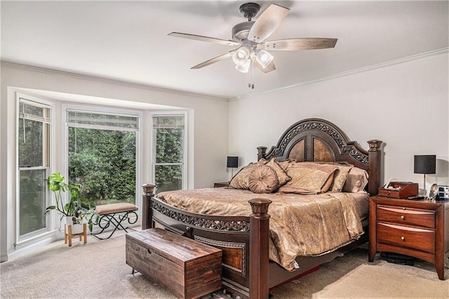 3003 Hanover Ln SE, Conyers, GA 30094 - bedroom featuring carpet, ornamental molding, and ceiling fan