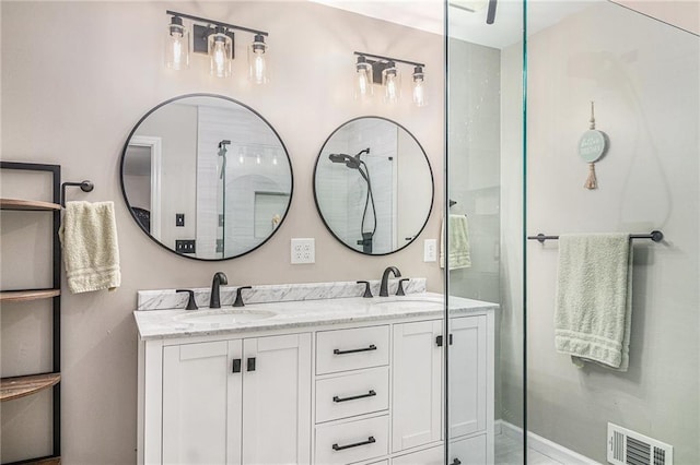 3003 Hanover Ln SE, Conyers, GA 30094 - bathroom with double vanity and a shower