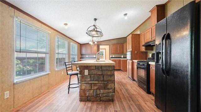 88 Turner Rd, Jasper, GA 30143 - kitchen with wood finished floors, light countertops, and a chandelier