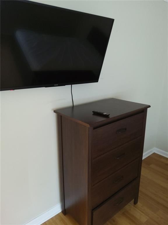 interior details with hardwood / wood-style floors