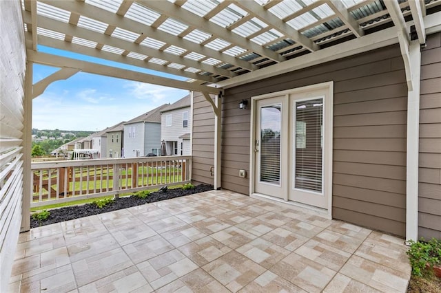 6469 Crosscreek Ln, Flowery Branch, GA 30542 - view of patio featuring a pergola and a residential view