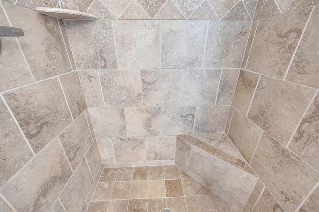 interior details with walk in shower