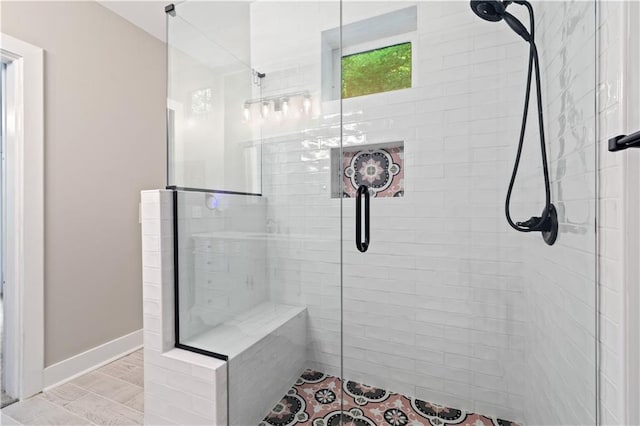 532 Coffee Cove Dr, Jasper, GA 30143 - full bathroom with a stall shower and baseboards