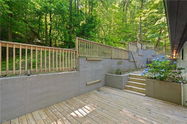 532 Coffee Cove Dr, Jasper, GA 30143 - wooden deck featuring stairs and a view of trees
