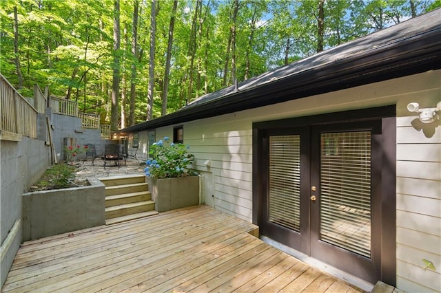 532 Coffee Cove Dr, Jasper, GA 30143 - wooden terrace with french doors