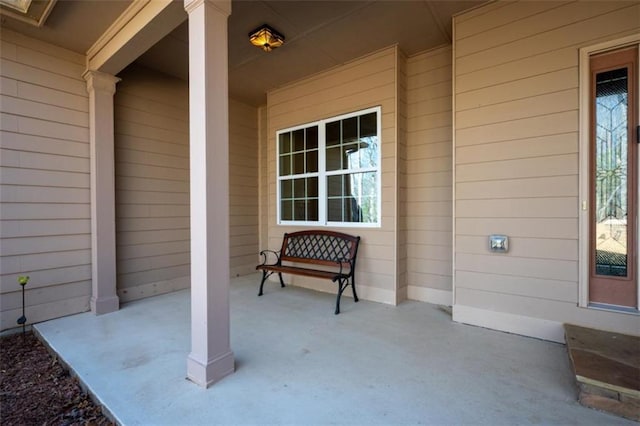 view of patio with covered porch