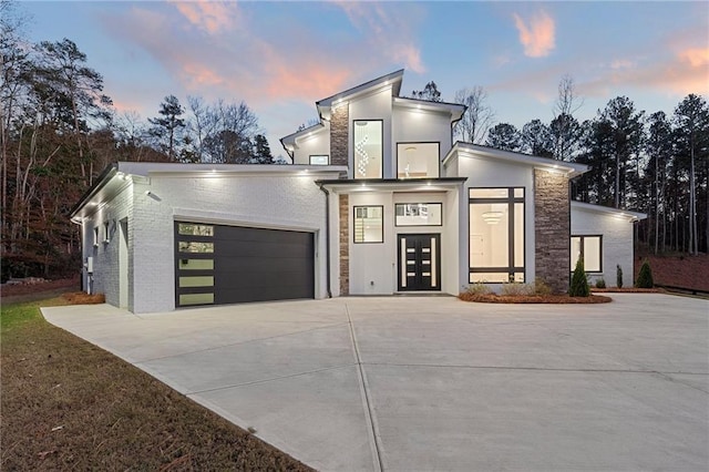 modern home with a garage