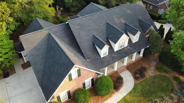 view from above of property