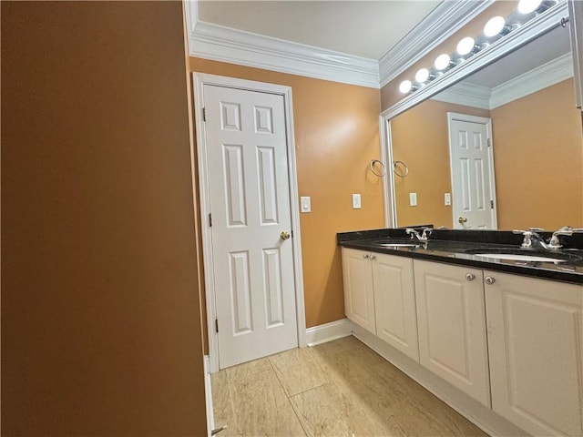1417 Wind Chime Ct, Lawrenceville, GA 30045 - full bath with double vanity and crown molding