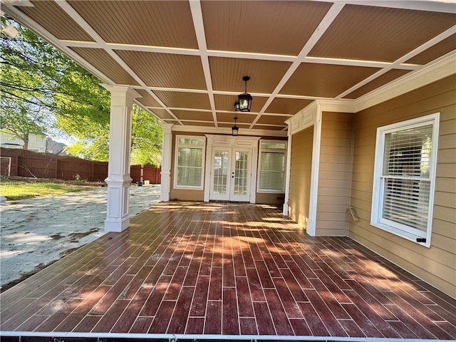 1417 Wind Chime Ct, Lawrenceville, GA 30045 - wooden terrace featuring french doors