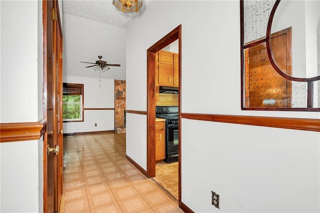 2419 Anderson Mill Rd, Austell, GA 30106 - hall featuring lofted ceiling and light floors