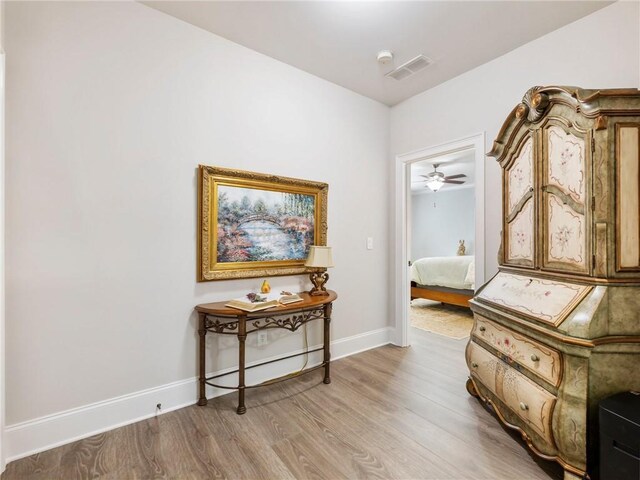 5964 Chickasaw Ln, Braselton, GA 30517 - hall with baseboards, visible vents, and light wood-type flooring