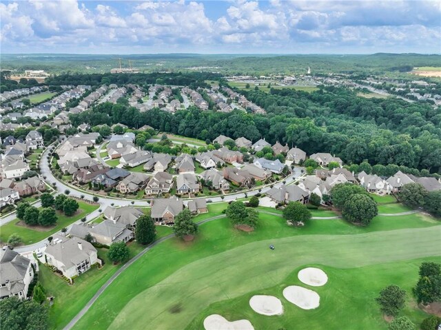 5964 Chickasaw Ln, Braselton, GA 30517 - drone / aerial view with a residential view and golf course view