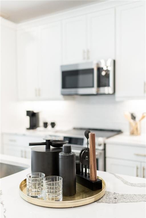 interior details with white cabinetry