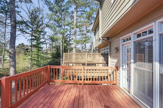 view of wooden deck