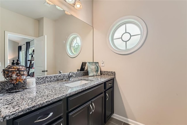 2433 Santa Rosa St, Alpharetta, GA 30009 - bathroom featuring vanity and tile patterned flooring