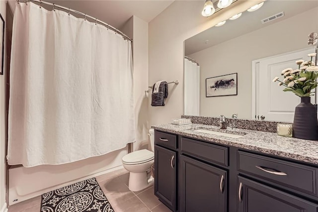 2433 Santa Rosa St, Alpharetta, GA 30009 - bathroom with vanity, tile patterned flooring, and shower / tub combo