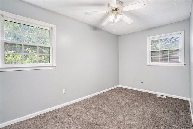 96 S Forty Pass S, Hiram, GA 30141 - unfurnished room with carpet, a textured ceiling, and ceiling fan