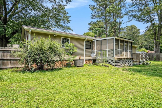 96 S Forty Pass S, Hiram, GA 30141 - rear view of house featuring a sunroom