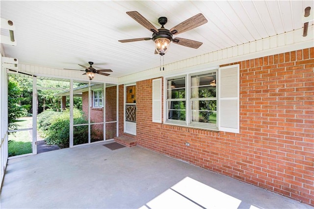 5670 Lanny Dr, Powder Springs, GA 30127 - view of patio / terrace featuring a ceiling fan