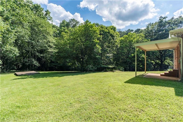 5670 Lanny Dr, Powder Springs, GA 30127 - view of grassy yard with a patio