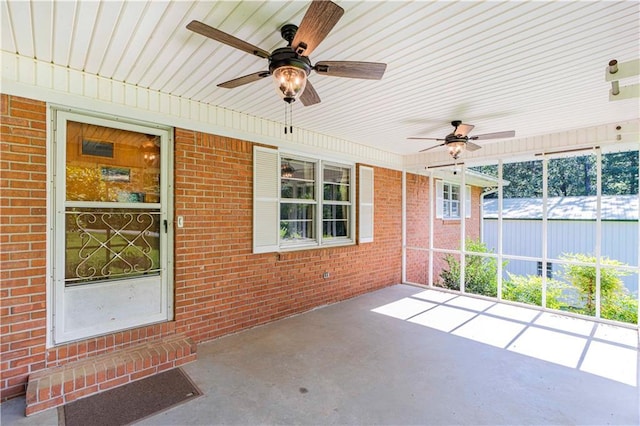 5670 Lanny Dr, Powder Springs, GA 30127 - unfurnished sunroom with ceiling fan