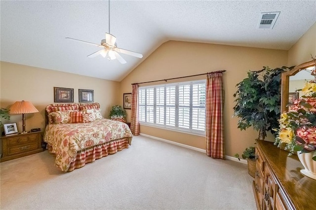 626 Dahoma Trl, Woodstock, GA 30188 - bedroom featuring carpet flooring, vaulted ceiling, a ceiling fan, and baseboards