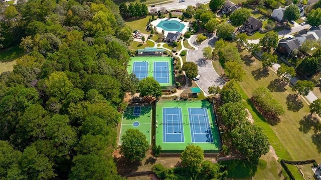 626 Dahoma Trl, Woodstock, GA 30188 - aerial overview of property's location with a pool area