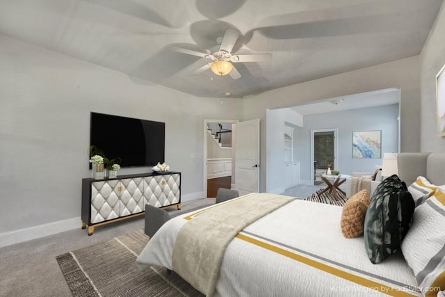 1231 Fawndale Dr NW, Kennesaw, GA 30152 - carpeted bedroom featuring baseboards and ceiling fan
