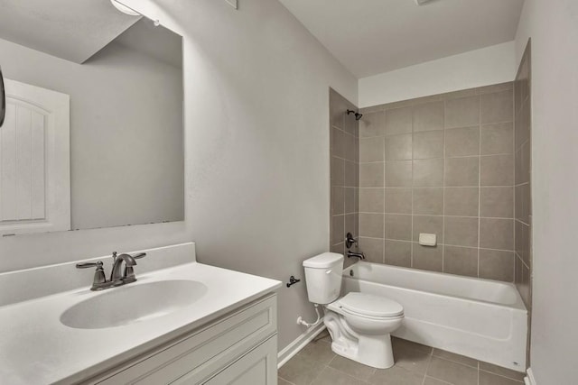 1231 Fawndale Dr NW, Kennesaw, GA 30152 - full bath featuring toilet, tile patterned floors, vanity,  shower combination, and baseboards