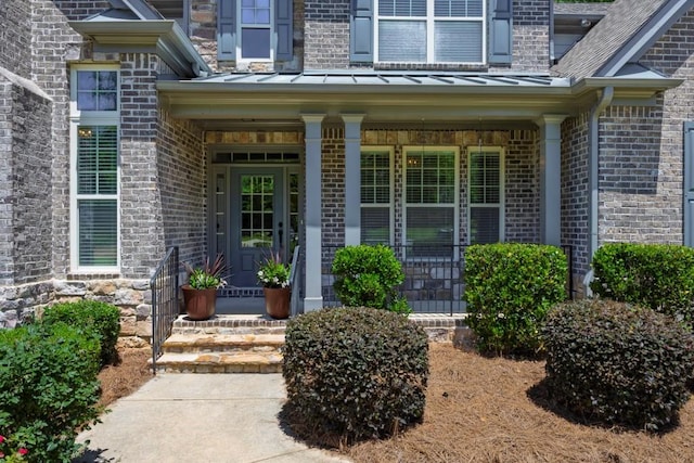 1231 Fawndale Dr NW, Kennesaw, GA 30152 - property entrance featuring a porch and brick siding