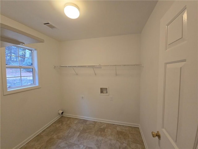 washroom featuring washer hookup and hookup for an electric dryer