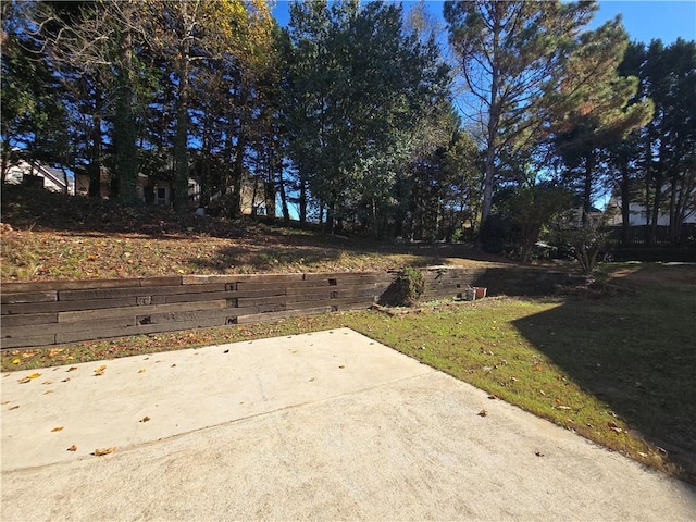 view of yard with a patio