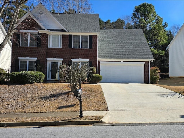 view of front facade featuring a garage