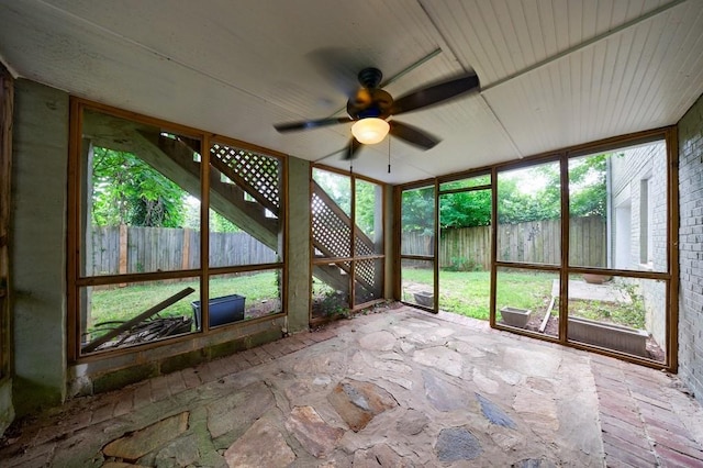 2668 Jefferson Ter, East Point, GA 30344 - unfurnished sunroom with ceiling fan and healthy amount of natural light