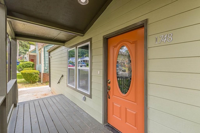 view of doorway to property