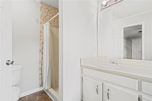 94 Park Ave W, Dallas, GA 30157 - full bath featuring a textured ceiling, vanity, and a shower stall