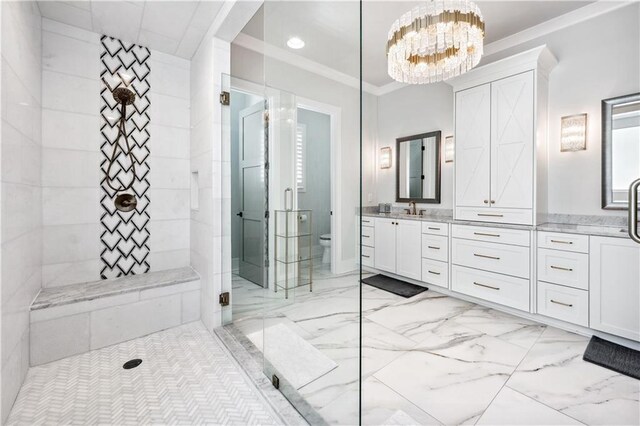 109 Owens Mill Pl, Canton, GA 30115 - hall featuring light wood-type flooring, visible vents, recessed lighting, an upstairs landing, and crown molding