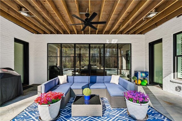 109 Owens Mill Pl, Canton, GA 30115 - view of patio with outdoor lounge area, stairs, and a pool with connected hot tub