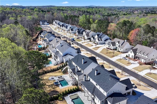 109 Owens Mill Pl, Canton, GA 30115 - birds eye view of property with a residential view and a forest view