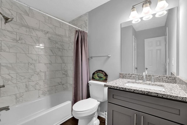 5461 Forest Path Ct, Stone Mountain, GA 30088 - full bathroom with shower / bath combo with shower curtain, vanity, and toilet
