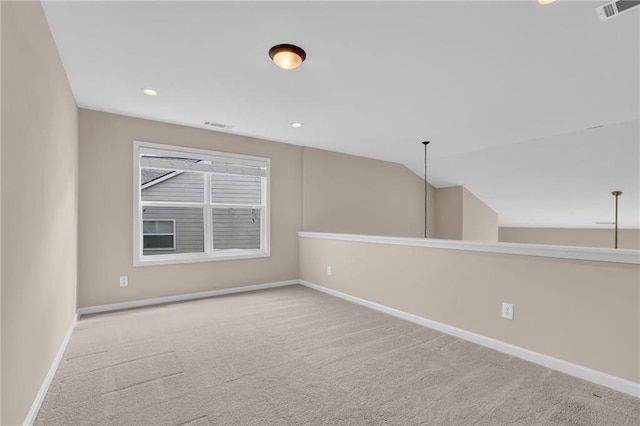 5040 Stonehaven Vw, Cumming, GA 30040 - unfurnished room featuring carpet, baseboards, recessed lighting, and vaulted ceiling