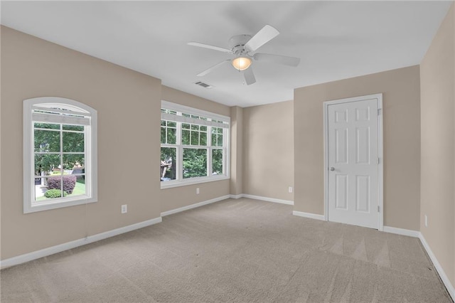 5040 Stonehaven Vw, Cumming, GA 30040 - empty room featuring plenty of natural light, carpet, a ceiling fan, and baseboards