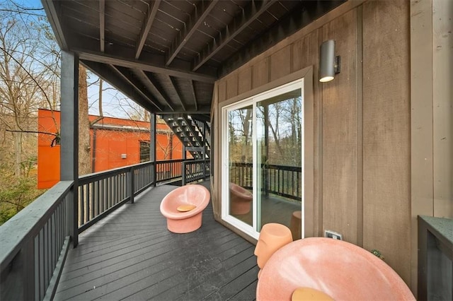 595 Overbrook Dr NW, Atlanta, GA 30318 - deck featuring stairway