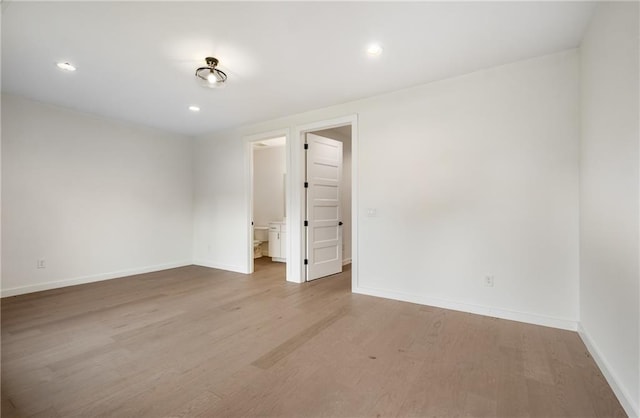 empty room featuring light hardwood / wood-style flooring