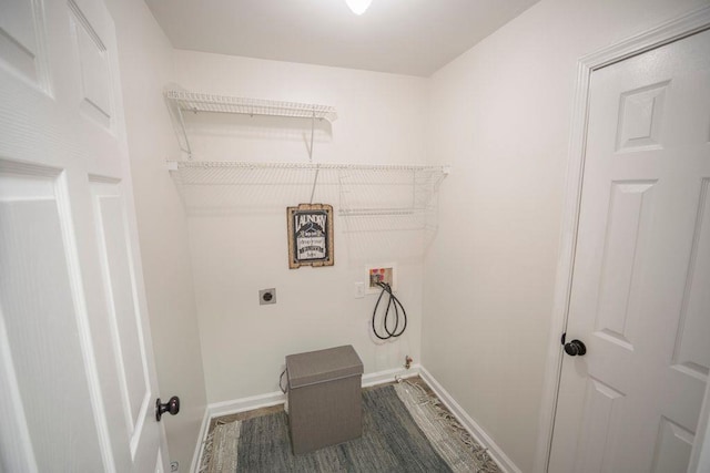 2019 Chelton Way SE, Smyrna, GA 30080 - laundry area featuring baseboards, washer hookup, hookup for an electric dryer, and laundry area