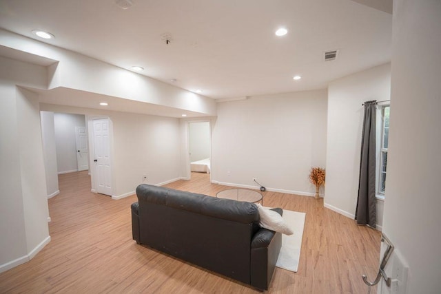 2019 Chelton Way SE, Smyrna, GA 30080 - living room with light wood finished floors, baseboards, visible vents, and recessed lighting